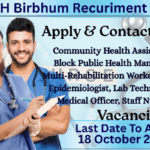 CMOH Birbhum Recruitment 2025