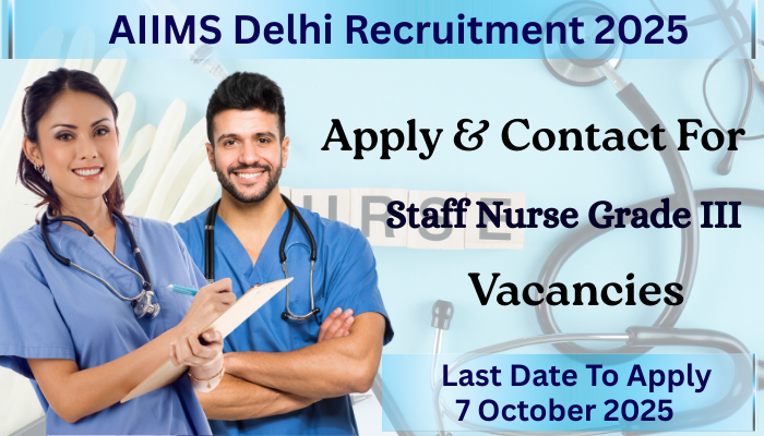 AIIMS Delhi Recruitment 2025