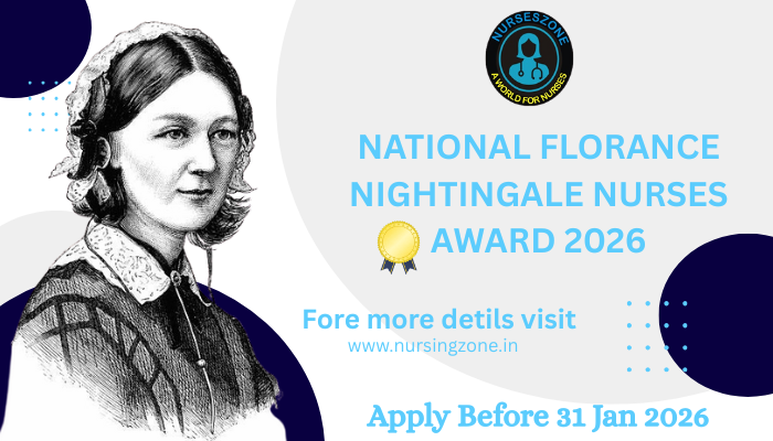 National Florence Nightingale Nurses Award 2026 Notification by Indian Nursing Council